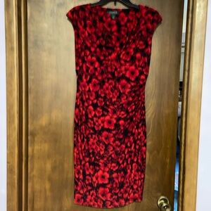 Ralph Lauren dress, beautiful color! Flattering style, gathered waist